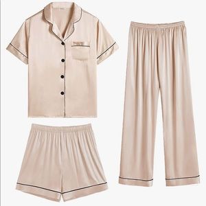 Silk Champagne Pajamas